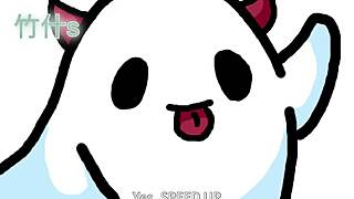 Lesbian femdom instructs jerking off from inside