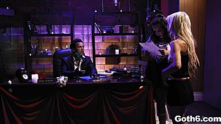 Teen goth girls kenzie reeves kira noir jane wilde share giant dick in foursome adventure