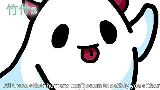 Lesbian femdom instructs jerking off from inside