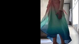 Sensual Brazilian Woman Dances in Costume Outdoors