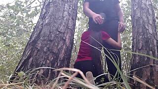 We hid under a tree from the rain