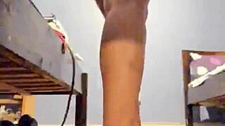 Ebony milf strips teasingly and deepthroats big black cock in preview