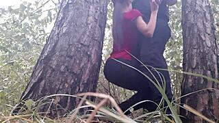 We hid under a tree from the rain