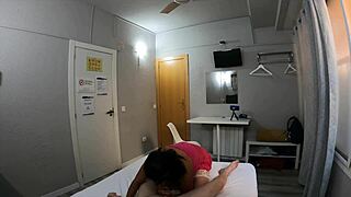 Homemade sex with masked milf macarena, fully on red lingerie