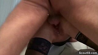 Oh wow, the MILF sister catches him jerking off and fucks him hard!