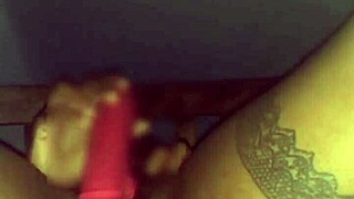 Ebony milf strips teasingly and deepthroats big black cock in preview