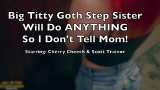 I watch my big titty goth latina step sister suck cock like a pro