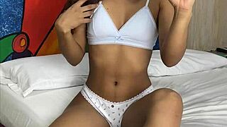 I record my innocent petite 18+ masturbation with cell phone. spied on by petite 18+