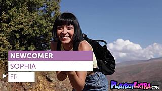 Sophia the latina teen poses nude outdoors 😍