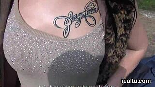 Adorable Czech nympho was seduced in the mall and pounded in pov