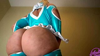 Horny blonde masturbates in cosplay compilation!