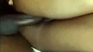 African Teen Gets Fucked Hard in Missionary, Cum Filling Her Pussy