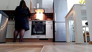 mother-in-law kitchen sex tease