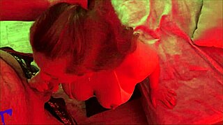 Latina milf sucks balls spits on dick handjob huge facial cumshot