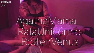 Mistress rotten venus tickles the girls' feet dirty