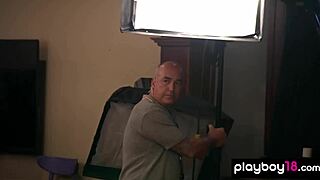 amateur blonde babe nicole in glasses sucks big cock in library