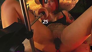 Pirate girl achieves wild orgasms with vibrators everywhere