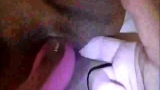 Brunette Lesbian Performs Erotic Webcam Show with Dildo