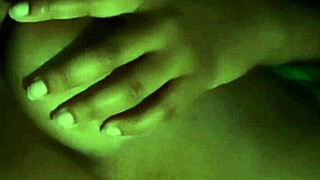 Licking on my nipples feels so good at night