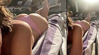 sultry sun lounger encounter hardcore action with bikini babe under the sun