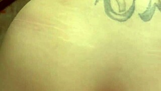 hooker fucks customer in trap house bathroom, takes load on perfect ass