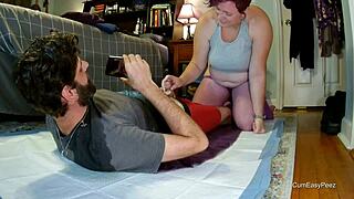 Panty Wetting Piss Play Liza Pees On Andy And Plays With His Dick As He Pisses Everywhere Watersports Is Fun