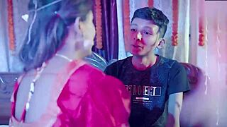 Young Indian Couple's Dirty First Night Sex with Blowjob, Doggystyle, and Hindi Audio