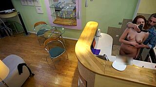 Young redhead bitch fucked by her old step dad - candy red