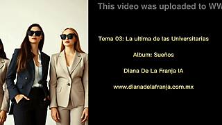 la ultima de las universitarias - diana de la franja dances at the bar with emo goddess in mexican nightclub group