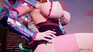 hey alice gives a footjob under the witch