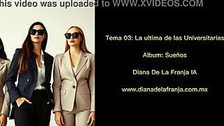 la ultima de las universitarias - diana de la franja dances at the bar with emo goddess in mexican nightclub group