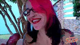 frotinha and friend fucking the delicious colored haired skinny slut who likes two cocks