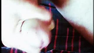 milf passionately swallows a hot cum load