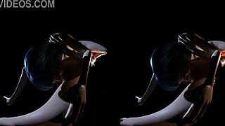 Vreal 18k hot and cold lesbian 69 - romantic mutual oral sex featuring blue hair evelyn parker and redhead leliana dragon age - render cgi 3d!