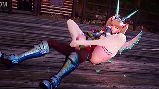 hey alice gives a footjob under the witch