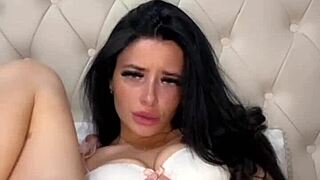 This horny british teen slut engages in solo play with toys, masturbating passionately in her homemade video