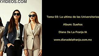 la ultima de las universitarias - diana de la franja dances at the bar with emo goddess in mexican nightclub group