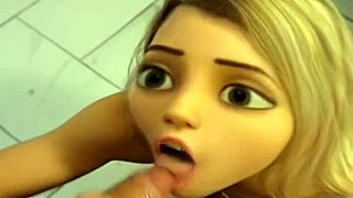 teen elsa from frozen in public bathroom scene