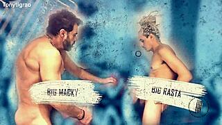 in the trailer, big gang fucks hard in various positions