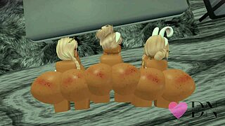 Having detailed sex with three roblox sluts