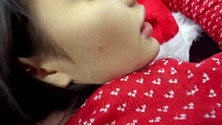 Public Agent Santa Helper Matty Mila Perez Blows Big Dick in POV