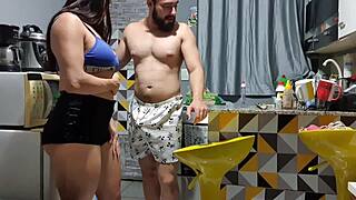 fetiche de transar na cozinha turns into intense homemade casting interview