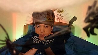 Halloween with Jon Arteen 18+ Ghost Boy Fucks Bareback Emo Femboy Until Orgasm Moaning