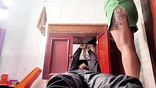 Lonely housewife calls plumber and cheats wildly in bathroom