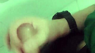 Security Masturbating In Shopping Bathroom