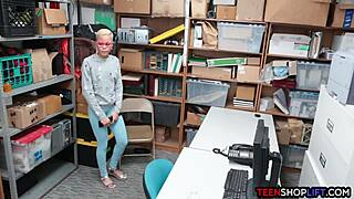 Black Teen Thief with Camel Toe Gets Busted by Security