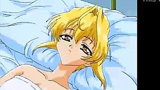 two beautiful hot lesbians indulge in naughty mischief on the bed. their cute blonde bodies moan softly in passion