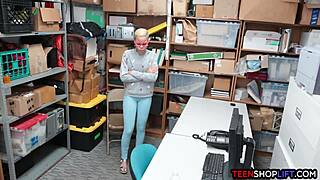 Black Teen Thief with Camel Toe Gets Busted by Security