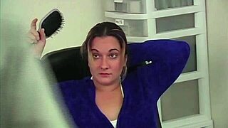 taylor mature chubby milf boss strips before spanking and fucking