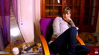 Blonde maid endures anal fucking and fisting before her boss